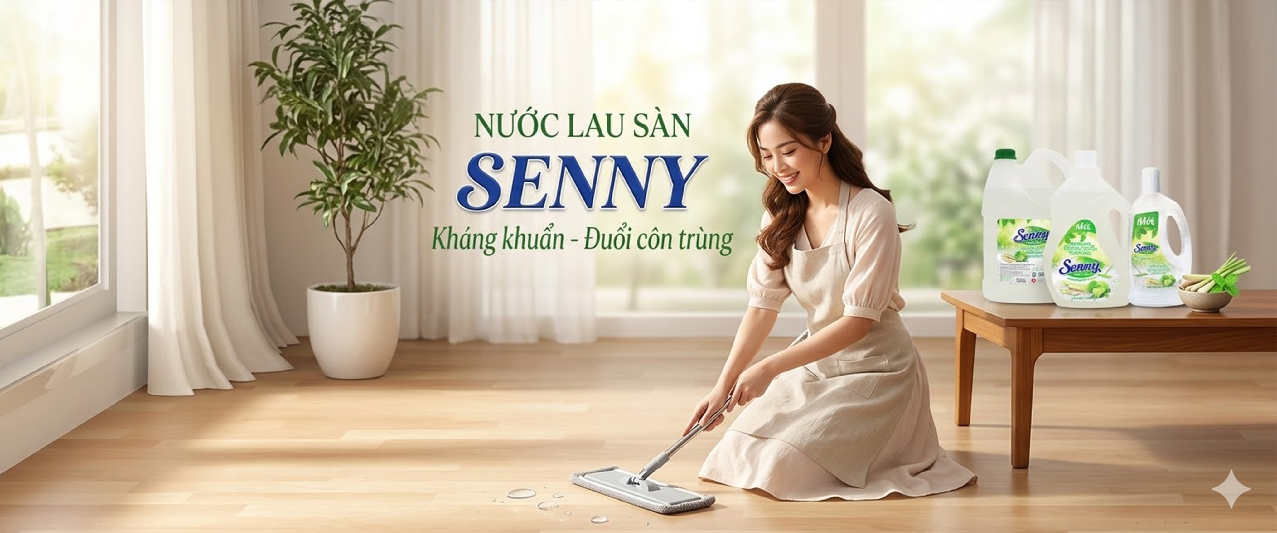 nước lau sàn senny sả chanh