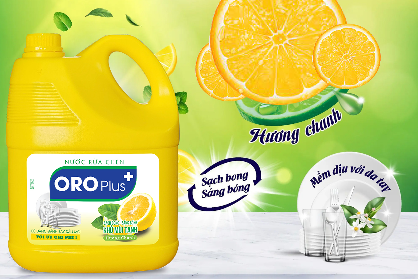 nước rửa chén hương chanh oroplus