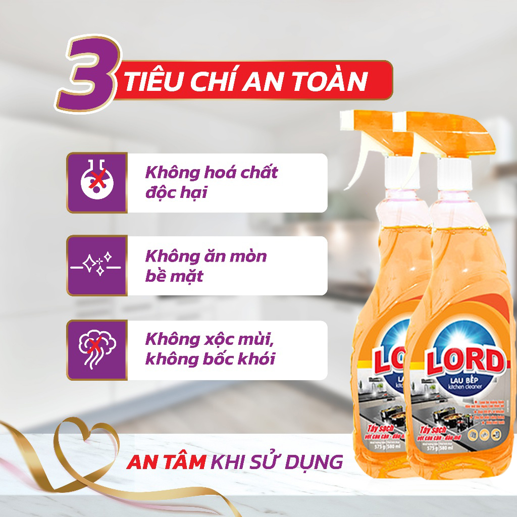Nước Lau Bếp Lord Hương Chanh 500g