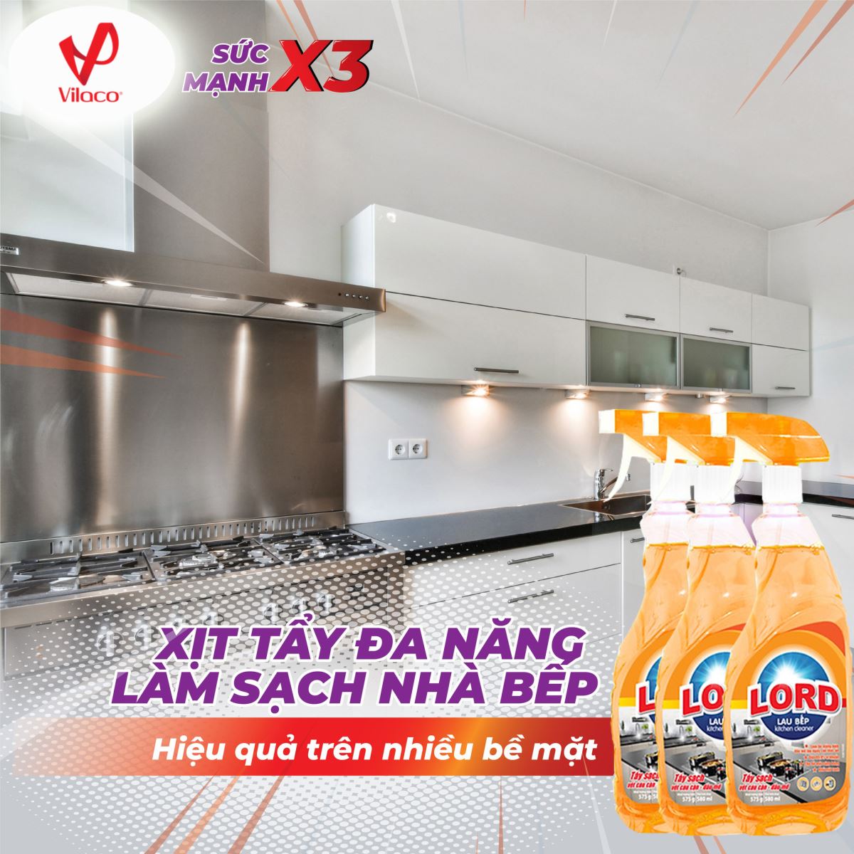 Nước Lau Bếp Lord Hương Chanh 500g