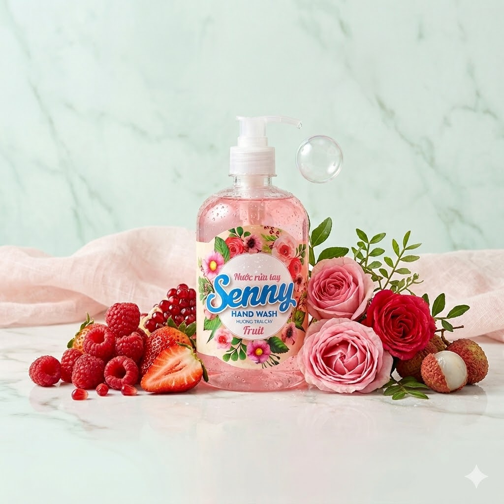 Nước Rửa Tay Senny Hương Trái Cây – Giải Pháp Làm Sạch Dịu Nhẹ, Thơm Mát Cho Cả Gia Đình