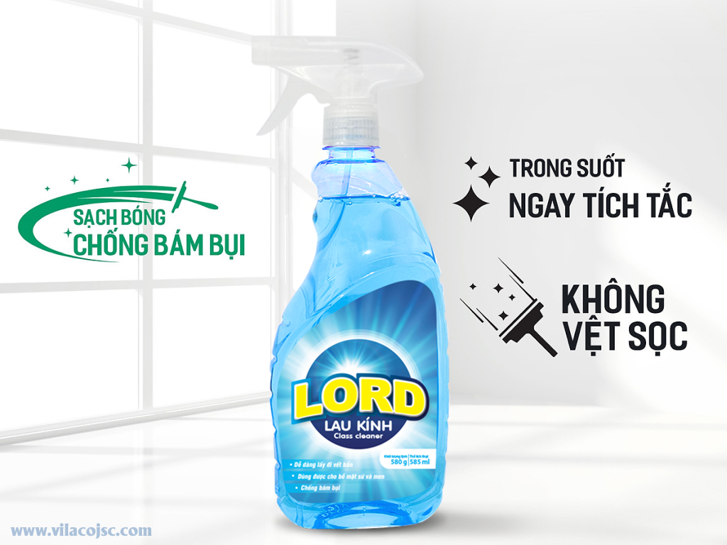 Tươi Mát Không Gian: Nước Lau Kính Lord Hiệu Quả và An Toàn