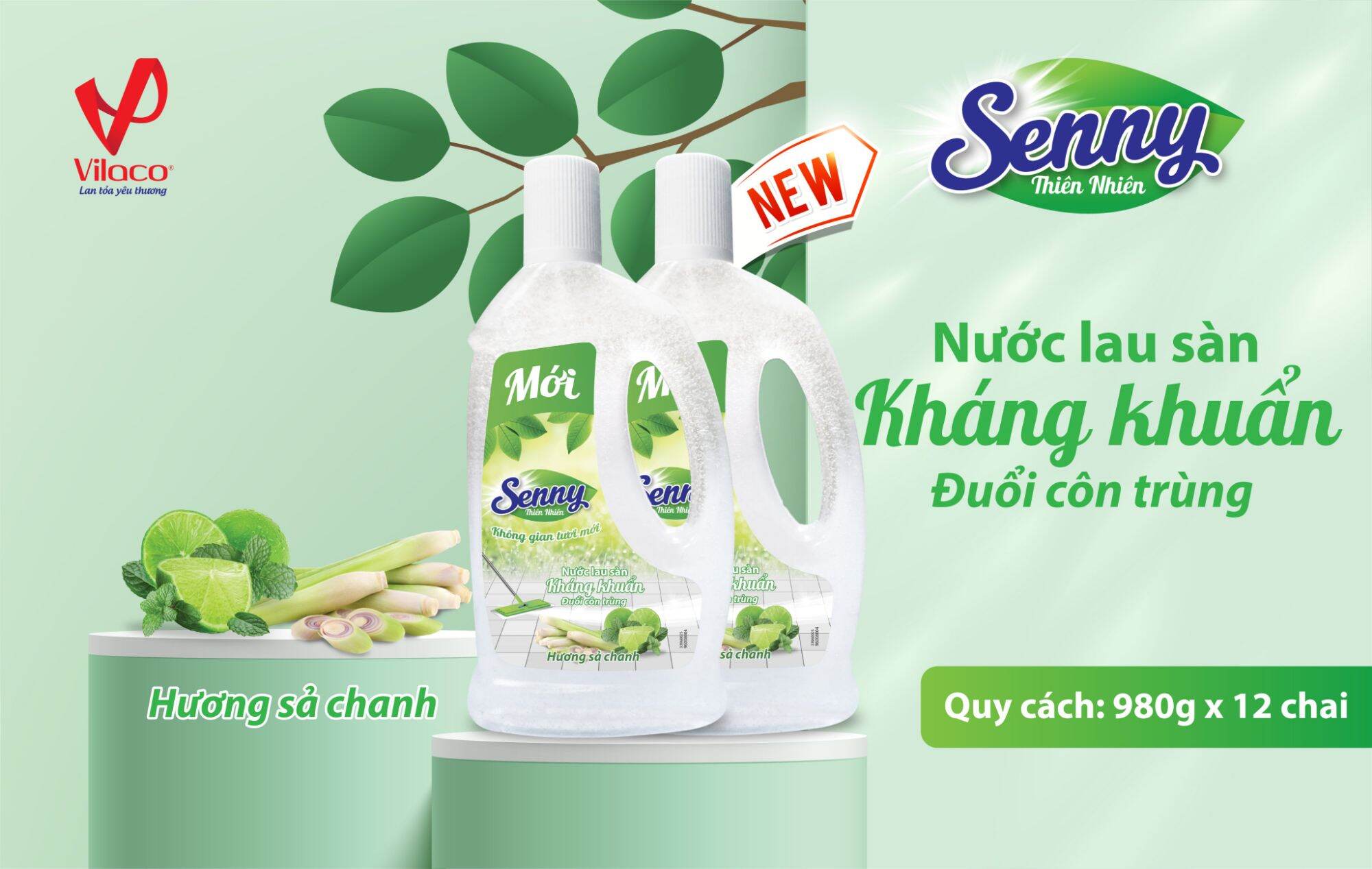 Senny Sả Chanh – Hương Thơm Tự Nhiên, Sàn Nhà Sạch Bóng