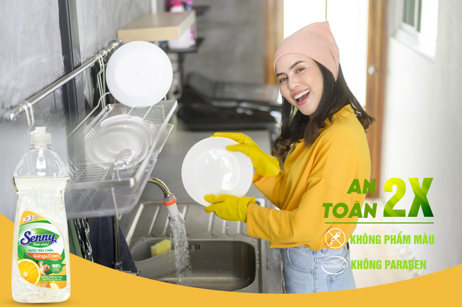 Nước Rửa Senny Gừng Cam - Làm Sạch Vượt Trội, Dịu Nhẹ Từng Giọt