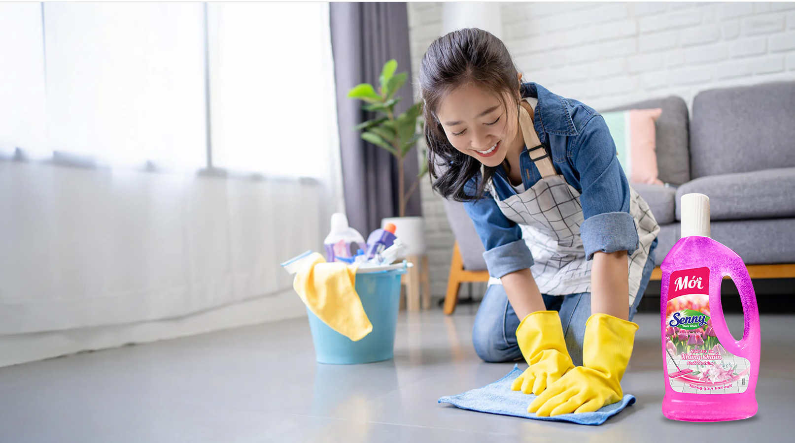Nước lau sàn Senny hương hoa lily  – Lau Sạch Dịu Êm Từng Ngóc Ngách