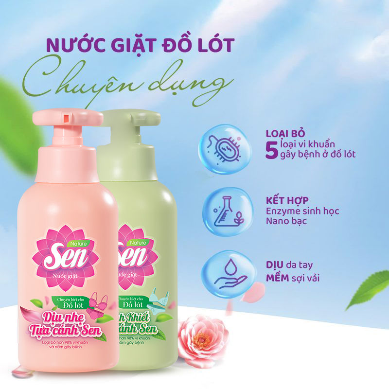 Vì sao nước giặt đồ lót Sen được nhiều chị em tin dùng?