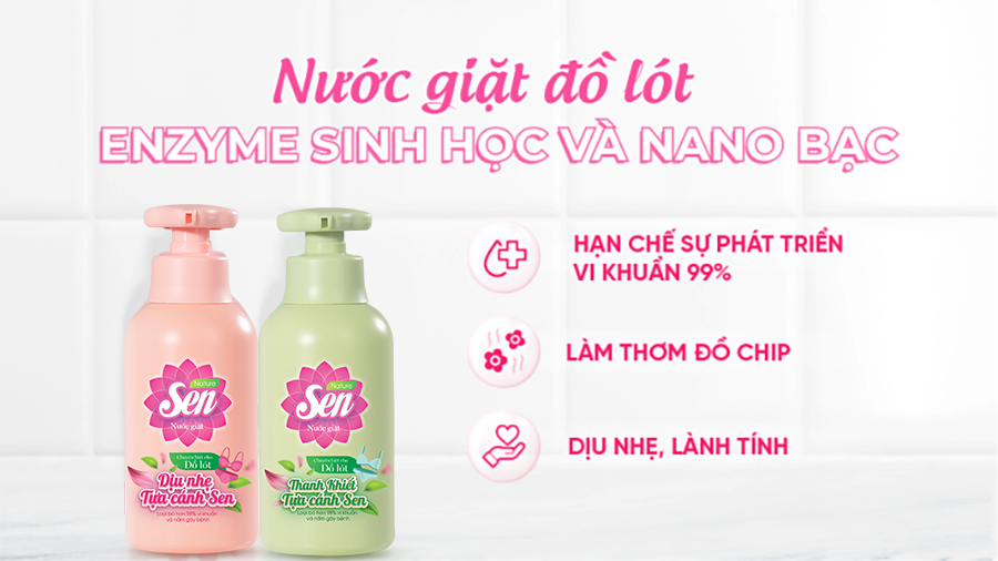 Cách Loại Bỏ Mùi Khó Chịu Trong Đồ Lót Bằng Nước Giặt Sen 