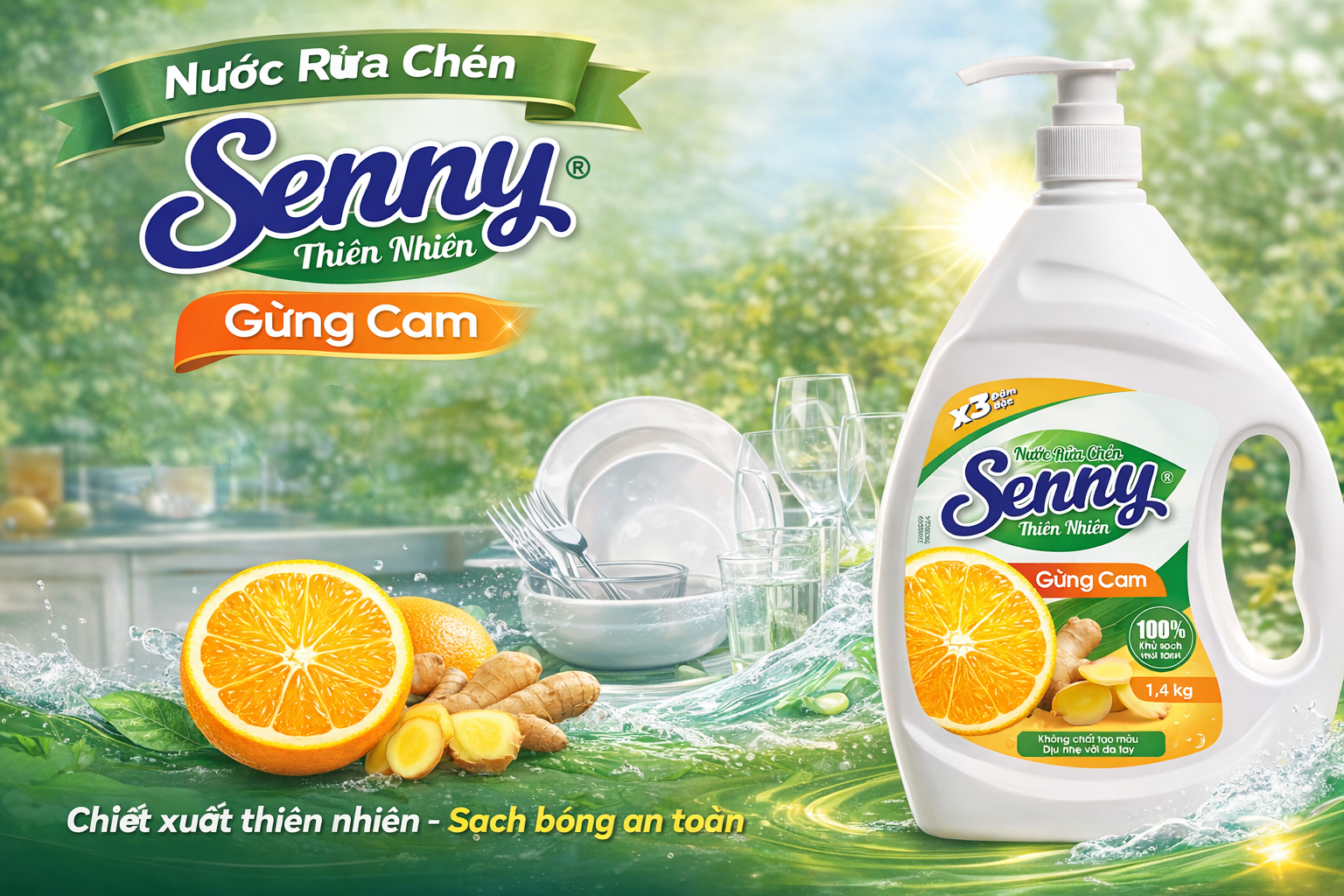 Bí Quyết Rửa Chén Nhàn Tênh Được Chị Em Nội Trợ Tin Dùng – Senny Gừng Cam