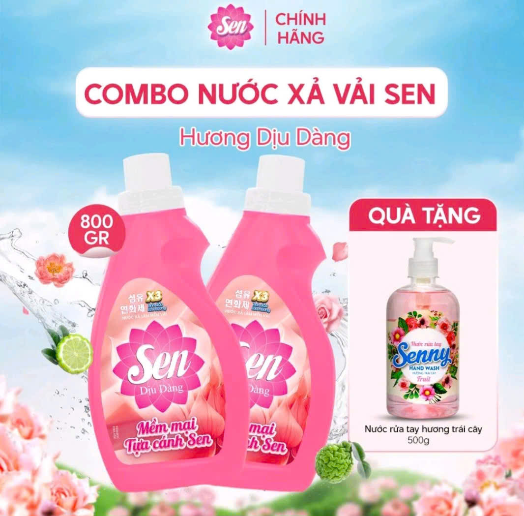 Nước Xả Làm Mềm Vải Sen Dịu Dàng – Bí Quyết Giữ Áo Quần Thơm Mềm Suốt Cả Ngày