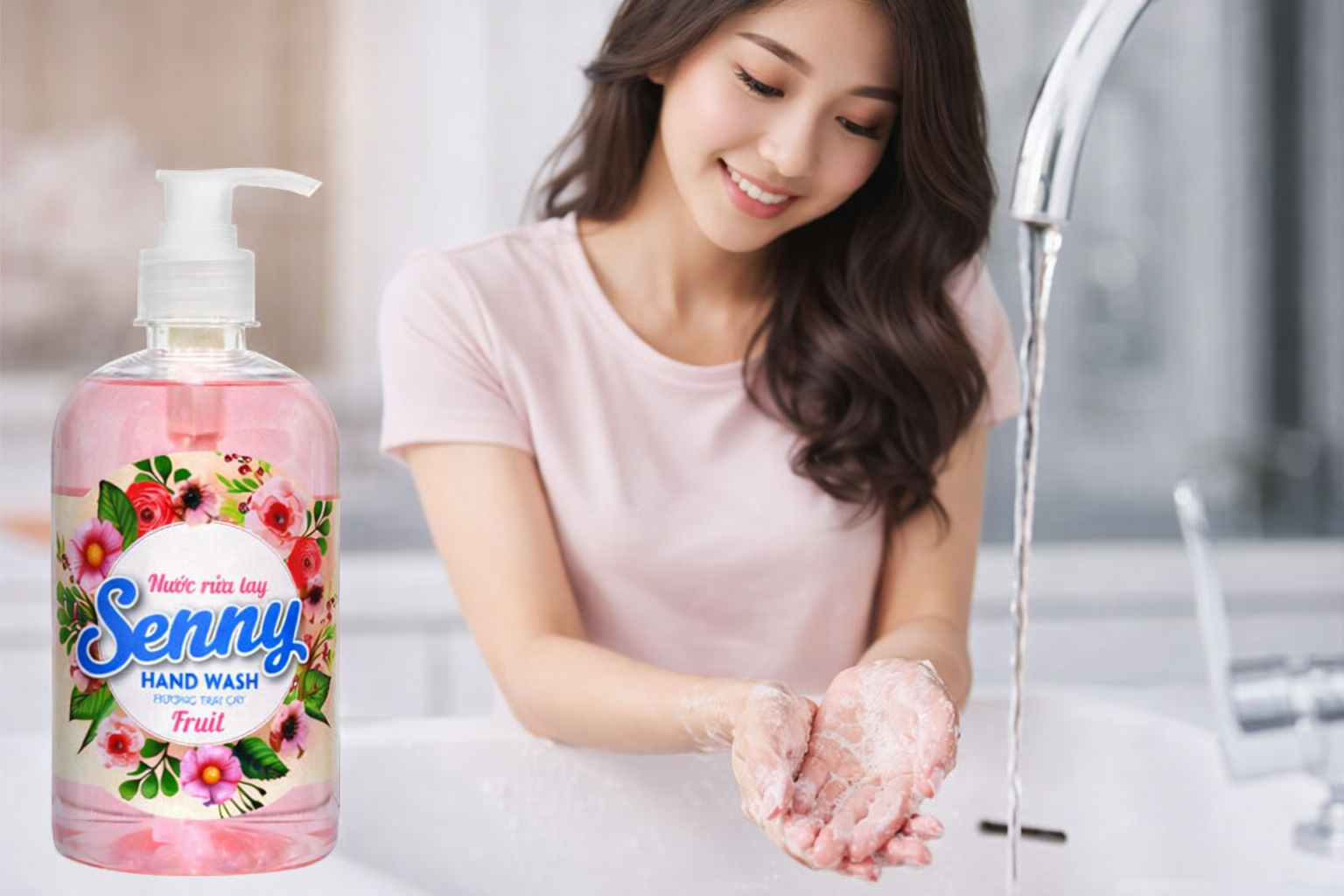 Nước Rửa Tay Senny Hương Trái Cây – Sạch Khuẩn Dịu Nhẹ, Thơm Mát Tự Nhiên