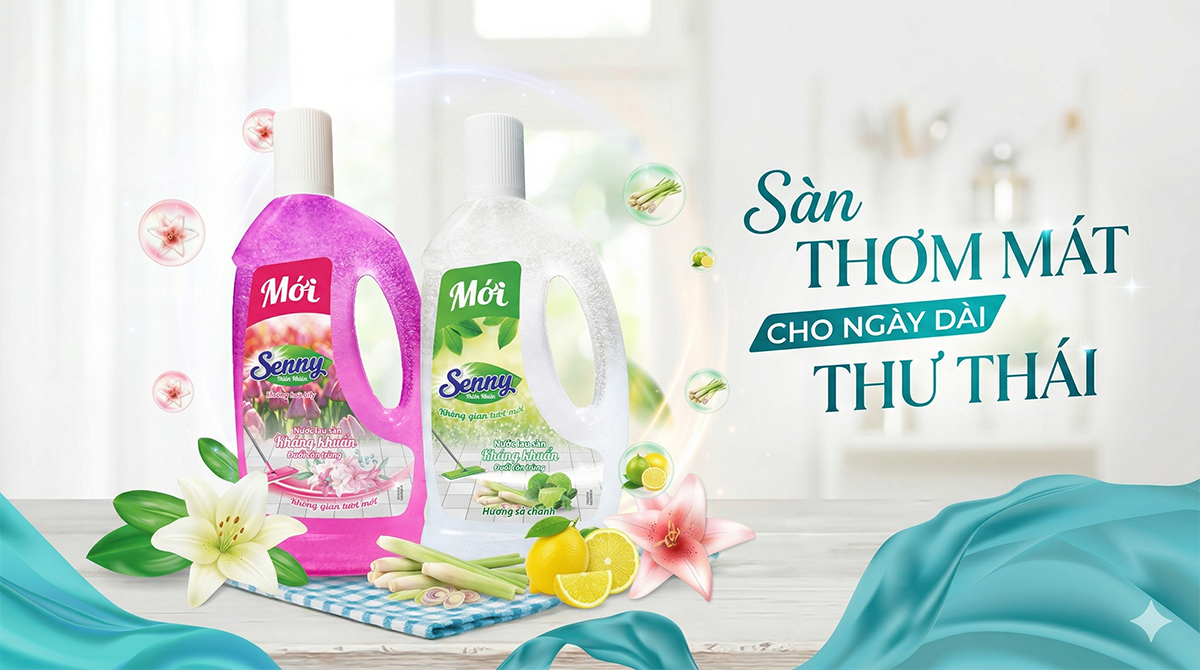 Nước Lau Sàn Senny Hương Hoa Lily: Bí Quyết Cho Sàn Nhà Sạch Bóng, Ngát Hương Thơm