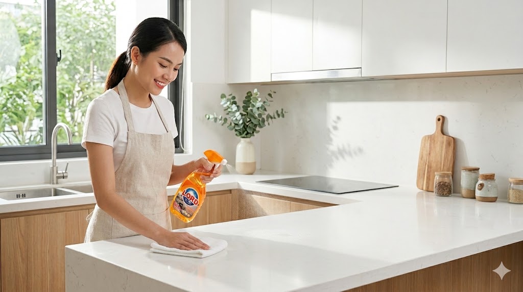 Nước Lau Bếp Lord Hương Chanh – Bí Quyết Giữ Không Gian Bếp Sạch Thơm, Ấm Cúng Mỗi Ngày