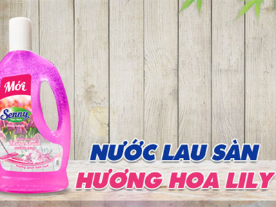 Nước lau sàn Senny hương hoa lily, loại bỏ nhanh vết bẩn cứng đầu, an toàn cho bé