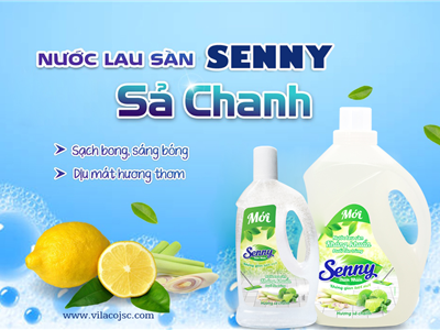 Nhà sạch thơm mát nhờ nước lau sàn Senny thiên nhiên sả chanh