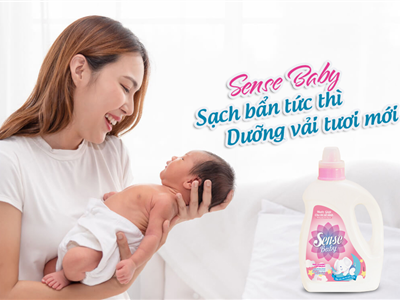 Nước giặt Sense Baby cho ngoan - xinh - yêu của Mẹ