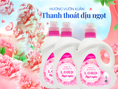 Nước xả vải Lord hương ngọt ngào - Ướp hương hoa cho từng sợi vải 