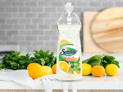 Nước rửa chén Senny gừng cam | Bát đĩa sạch bóng, an toàn cho sức khỏe