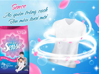Bột giặt Sense – Sạch Nhanh, Thơm Lâu, Dịu Nhẹ Cho Cả Gia Đình