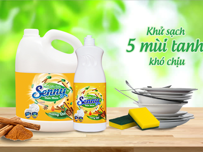 Rửa Chén Senny Hương Quế - Tinh Chất Quế, Sạch Mọi Vết Bẩn