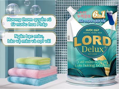  Nước Giặt Lord Delux: Sạch Sâu – Giữ Màu – Hương Thơm Lưu Luyến