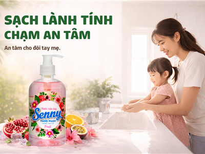 Nước Rửa Tay Senny Hương Trái Cây – Làm Sạch Dịu Nhẹ, Hương Thơm Tươi Mát Cho Cả Gia Đình