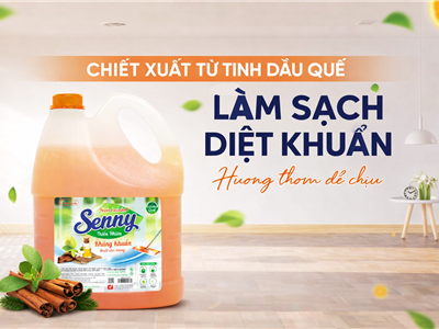 Nước Lau Sàn Senny Hương Quế – Giải Pháp Làm Sạch Sàn Nhà Thơm Mát, Diệt Khuẩn Hiệu Quả